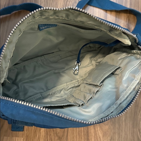 Kipling Gracy Teal Blue Lots of POCKETS Shoulder Crossbody Bag - Picture 7 of 15